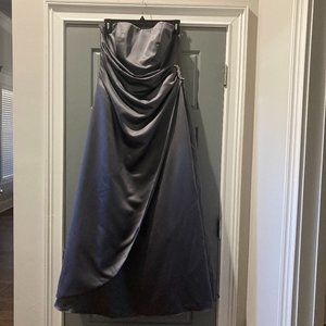 David's Bridal Women 16 Pewter Formal Dress